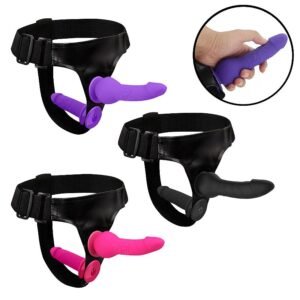 Arnés con Dildo Doble y Vibración - USB