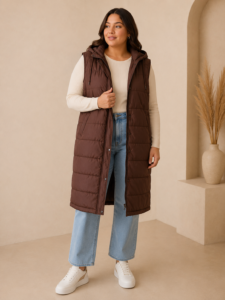 Chaleco largo puffer - M